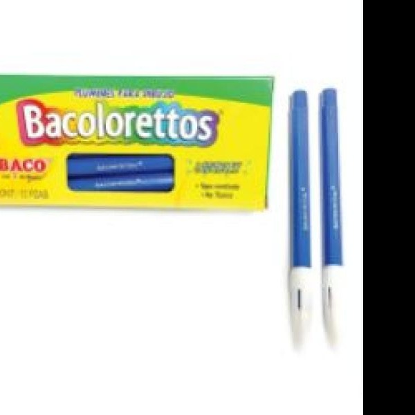 MARCADOR AGUA DELG. BACOLORETTOS AZUL OBSCURO PZA